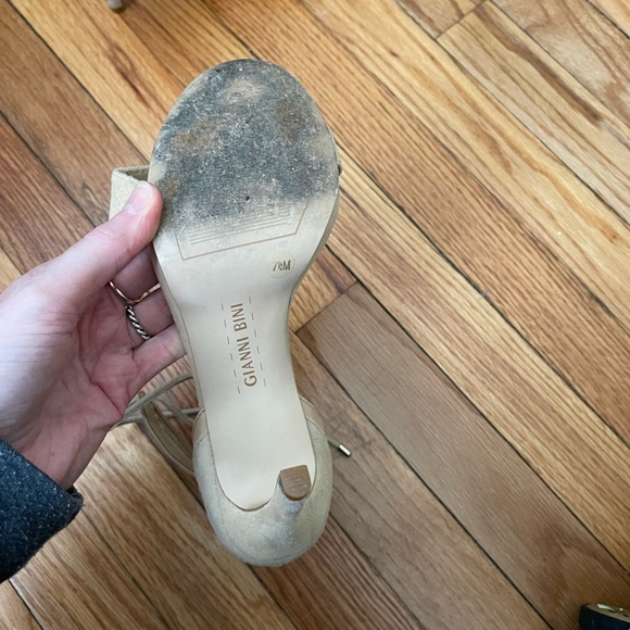 Gianni Bini Nude tie front high heels - Picture 7 of 7